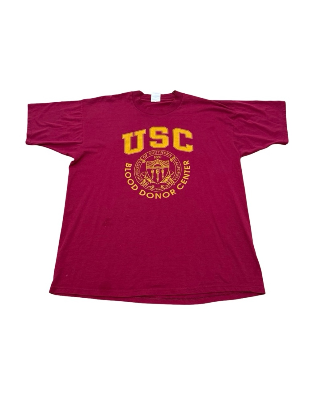 Vintage USC Blood Donor Center “Got Blood?” T-Shirt Burgundy Gold